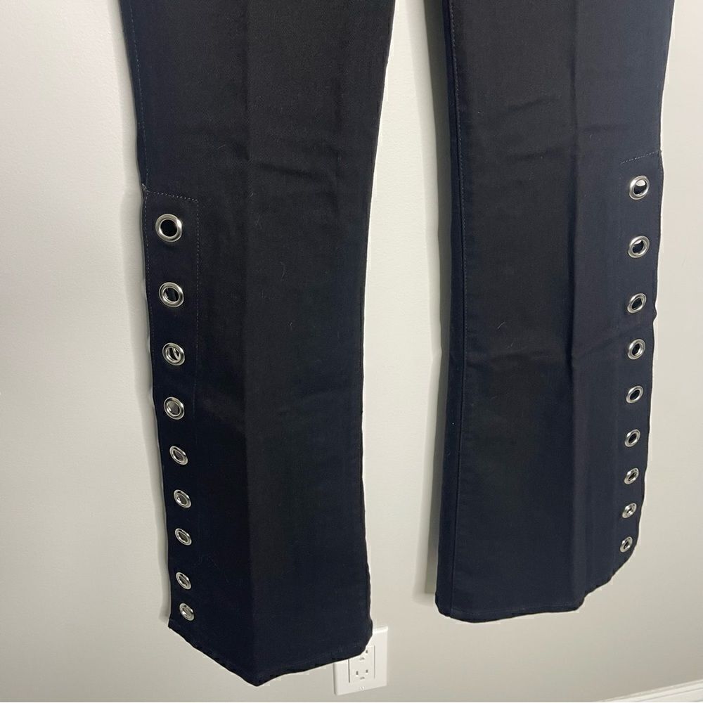 Misa Los Angeles Black Flare leg Jeans denim w Grommets size 24 - Picture 4 of 8